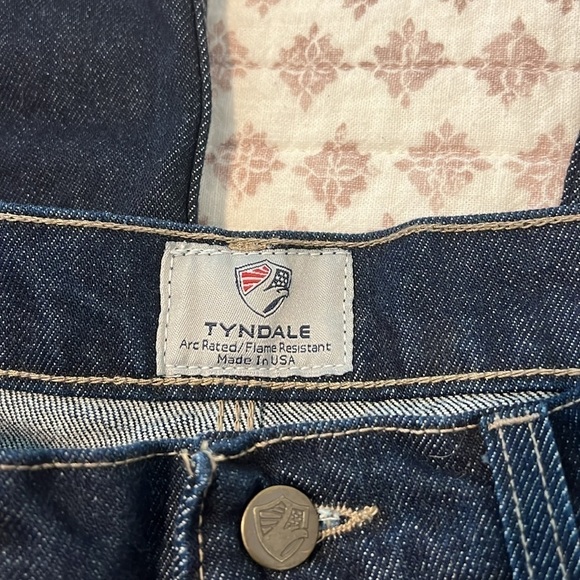 NWT Tyndale FRMC Flame Resistant Carpenter Work Pants Jeans 34 x 33 Dark Wash - Picture 11 of 17